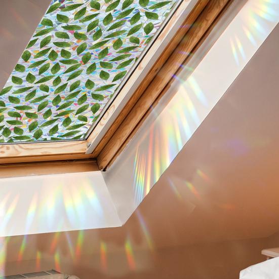 Цветочная радуга статическая наклейка на окно пленка для защиты от ультрафиолета наклейка на стекло неклеящаяся наклейка на окно для дома спальни гостиной декор