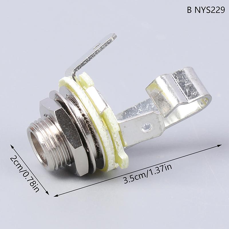 Rean Trs Стерео 6,35 мм Металлический Гнездо 3 Контакта Nys230 Аудио Разъем для Панельного Монтажа 1/4" Ts Моно Разъем Разъем для Печатной Платы Nys215