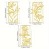 Golden Flower Wall Art - Elegant Floral Metal Décor for Bedroom and Living Room, Stylish Bed and Wall Decoration