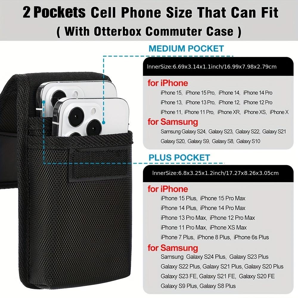 Двухслойный кожаный чехол для мобильного телефона, мужской многофункциональный чехол для мобильного телефона с зажимом