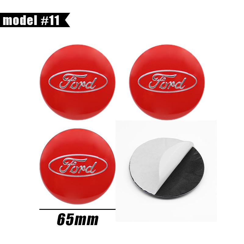 TRR7004pcs Car Wheel Center Hub Cap Stickers Badge Logo Emblem Decal Accessories For Ford Focus Fiesta EcoSport ESCORT Mondeo Mustang