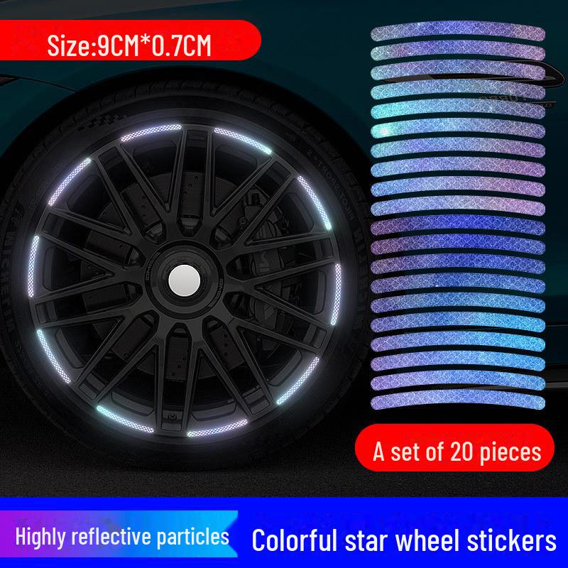 Универсальные светоотражающие наклейки на ступицы колес автомобиля — защита от царапин и декоративные модификации шин