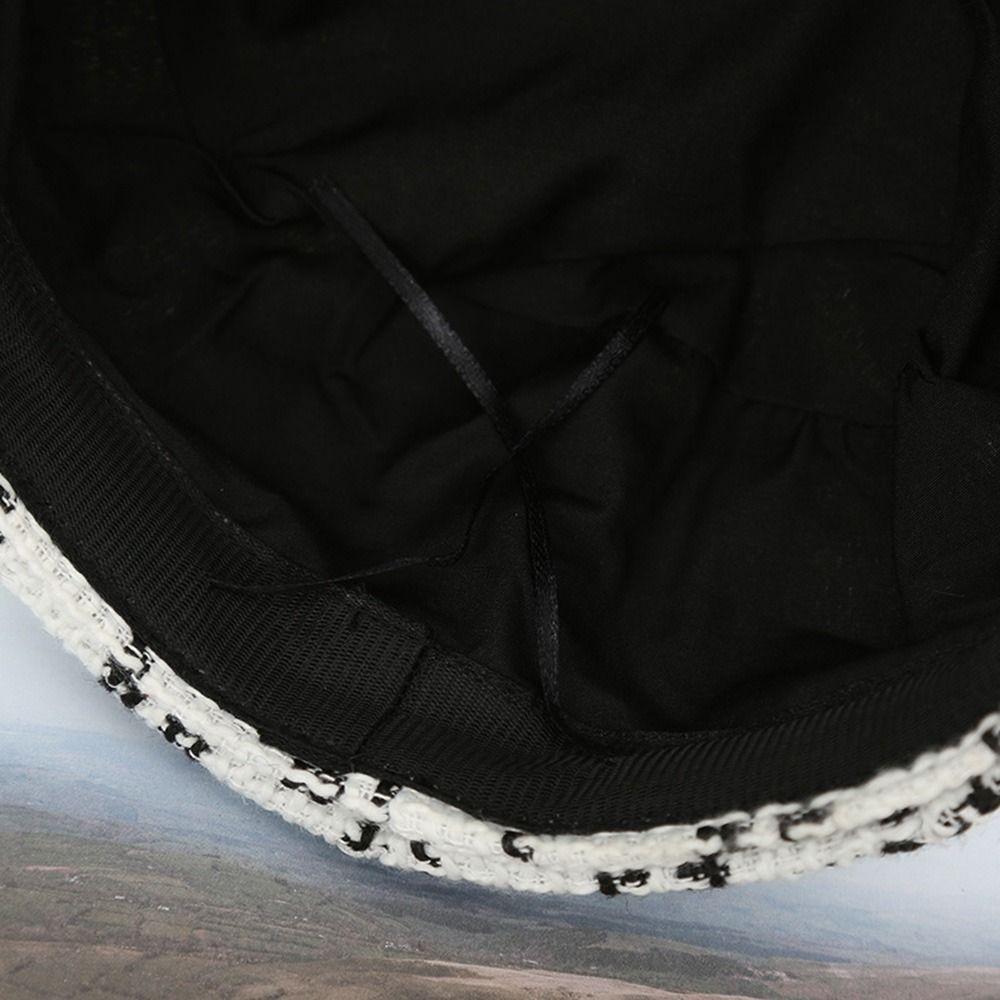 Для Девочек Корейский Стиль Осень Для Женщин Женщин Козырьки Кепка Шляпа Художника Восьмиугольная Кепка Клетчатый Берет