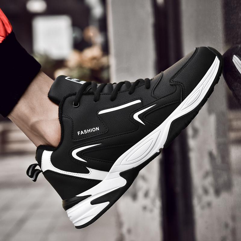 Высококачественная зимняя теплая спортивная повседневная обувь мужская обувь большого размера кроссовки для бега на открытом воздухе плюшевые походные туфли