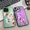 Flower Patterned Anti-drop Phone Case For Samsung S24 S23 A55 A35 Xiaomi Redmi 13C Poco C65 iPhone 15 Huawei Honor Shockproof Protective Bumper Cover