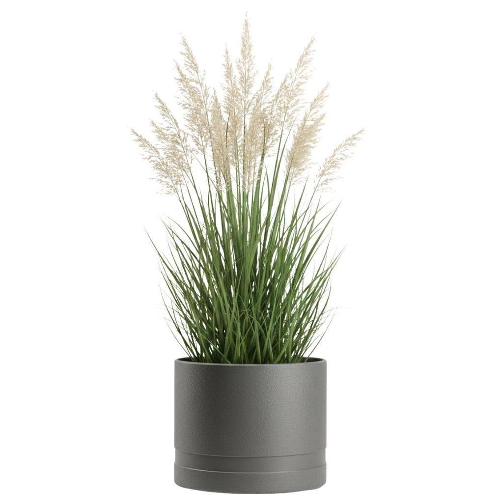 Luna Cylinder Anthracite Flower Pot Set 3 pcs