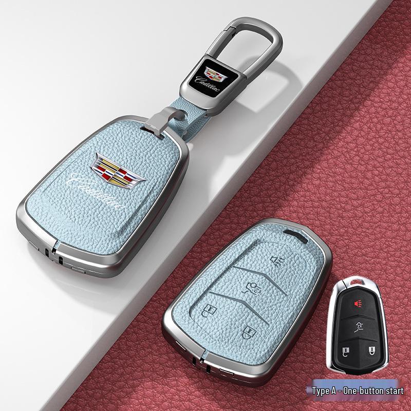 Кожаный чехол для ключа для Cadillac XT5/CT6/XT4/XTS и ATSL – Унисекс-дизайн с пряжкой