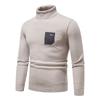 Men's Sweater High Neck Sweater Solid Color Slim Bottoming Sweater