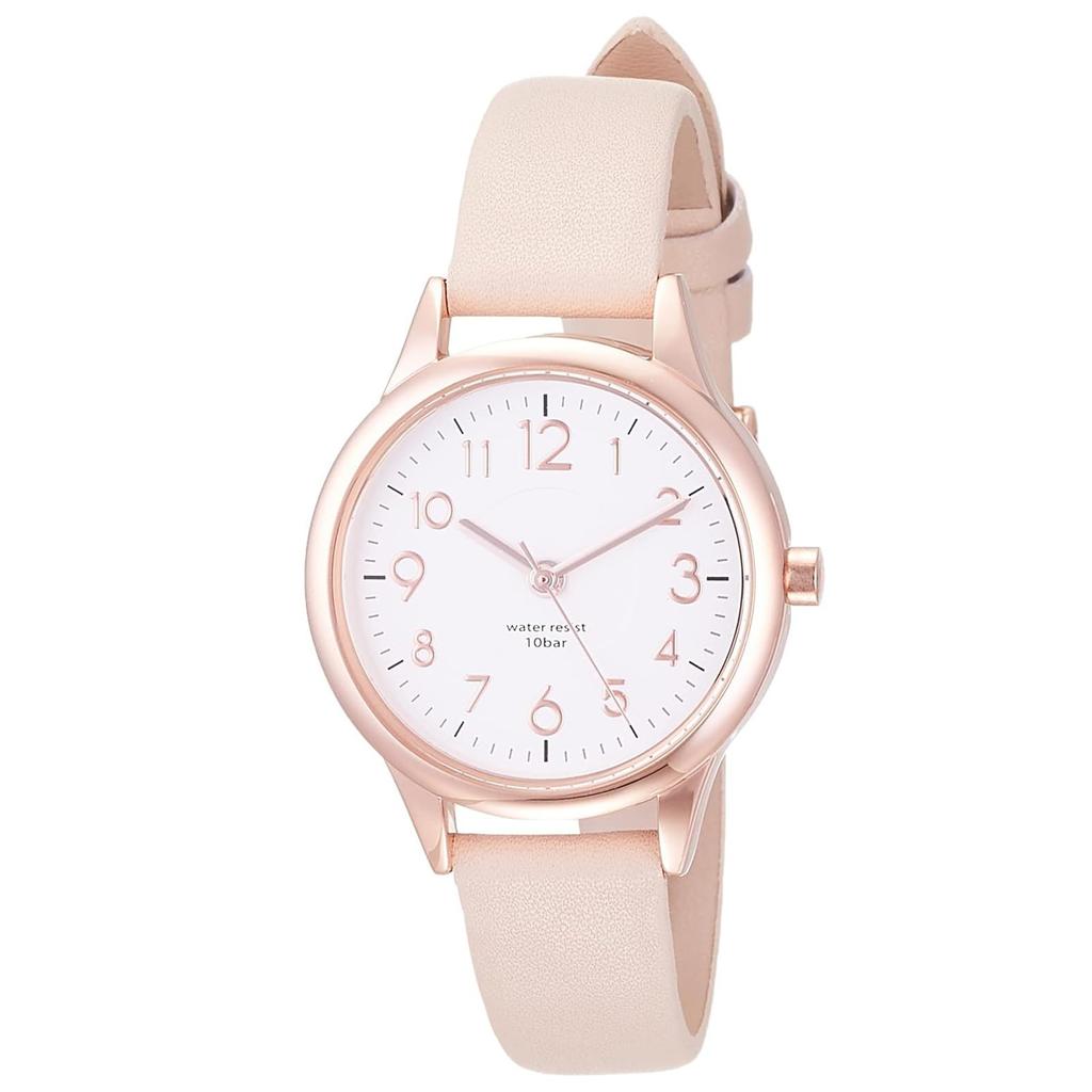 Fieldwork ST257Z-2 Женские водонепроницаемые аналоговые часы Juvia с кожаным ремешком, бежевые