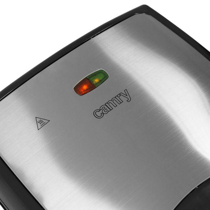 Сэндвичница - CAMRY - CR 3023 - 1500 Вт - Нержавеющая сталь - 4 сэндвича