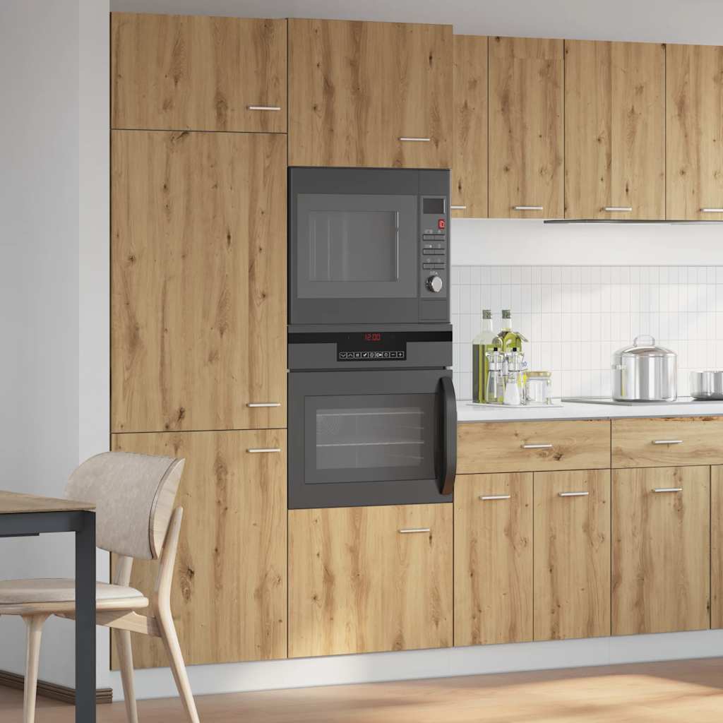 Microwave Cabinet Lyon Artisan Oak 60 x 57 x 207 cm Particleboard