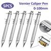 5 шт. штангенциркуль ручка 0-100 мм штангенциркуль роликовый шариковый 1 мм пластиковый студенческий канцелярский подарок штангенциркуль измерительные инструменты