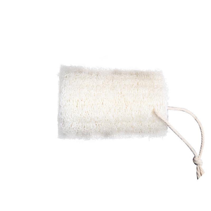 Натуральная мочалка люфа с пластиковой ручкой для эффективного мытья посуды