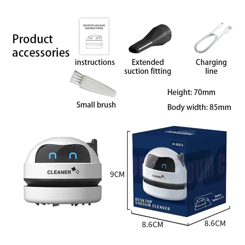 Мини-настольный пылесос для сбора воды, подметальная машина с чистой щеткой для дома, офиса, школы, крошки карандаша