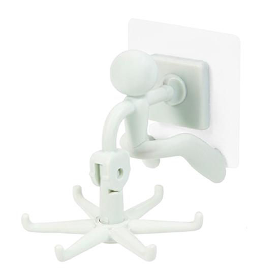 1 комплект подвесного крючка, настенный вращающийся крючок для вешалки с 6 крючками, самоклеящийся крючок для хранения без перфорации для кухни, ванной комнаты