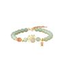 Original Lucky The Year of The Loong Hetian Jade Handstring Female China-Chic New Chinese Lifetime Bracelet Female Sterling Silver