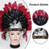 Индейский головной убор из перьев, фотореквизит, уникальная шляпа для тематической вечеринки