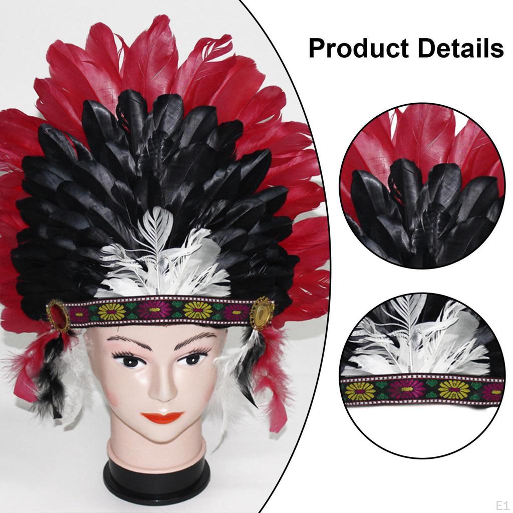 Индейский головной убор из перьев, фотореквизит, уникальная шляпа для тематической вечеринки