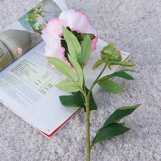 Реалистичные искусственные цветы пионы с двумя головками для свадеб — легкий уход, не выцветает