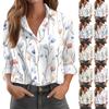 Women's Shirt Blouse Print Button Long Sleeve Casual Basic Shirt Collar Regular Top