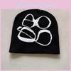 Knitted Letter Beanie Hat For Men Women Winter Streetwear Warm Acrylic Material
