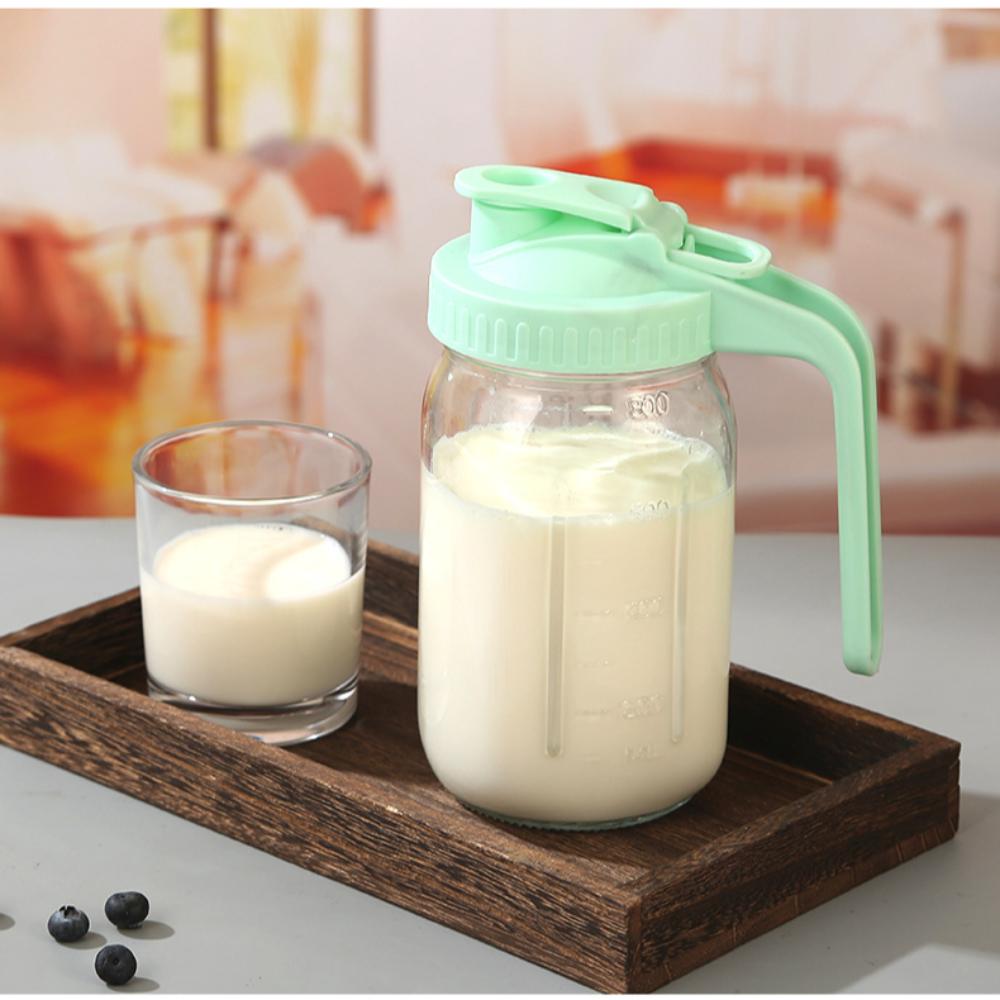 Large Capacity Wide Mouth Mason Jar Car Mounted Glasses Tumbler Glass Tea Cup  for Cold Brew