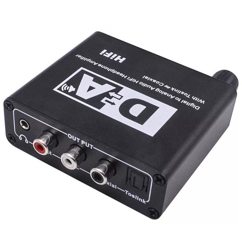 5.1 Channel Digital To Analog Audio Converter with Adjustable Optical Coaxial To 3.5mm Output