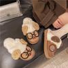 Cartoon Slippers Kitty Cat Plush Winter Fashion Cute One-pedal Versatile Slippers Hello Kitty Female Bag Head
