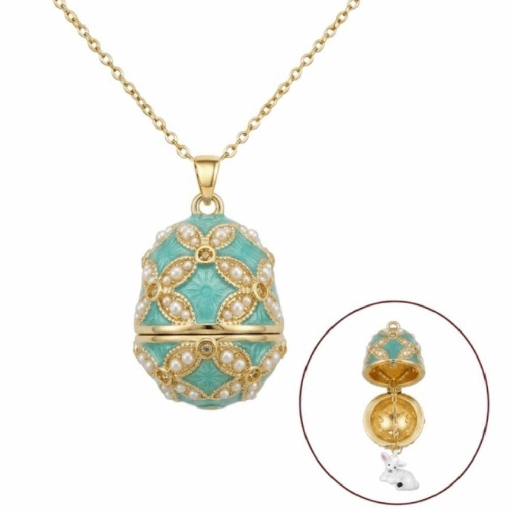 Copper Egg Pendant Necklace Egg Shape Egg Charm Vintage Style Zodiac Necklace Daily Wear