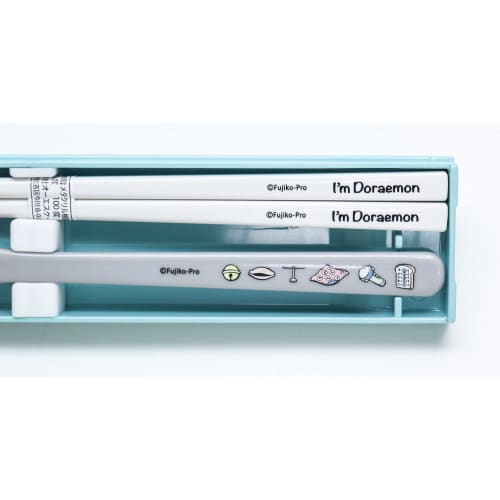OSK Bento Chopsticks & Cutlery, Doraemon Pull-Lid Combination, Made in Japan, CT-27