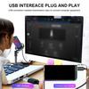 USB Игровой микрофон RGB Компьютерный микрофон с фильтром Студийная запись Стриминг Создание контента ПК Микрофон
