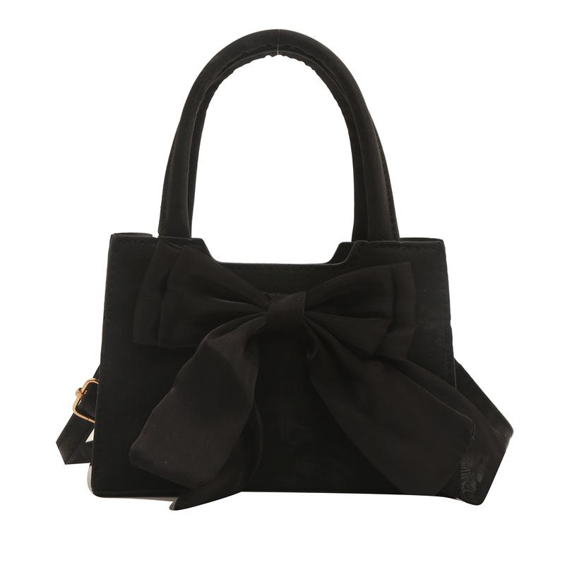 Spring New Style Fresh and Sweet Beauty Single Shoulder Crossbody Bag Fairy Style Bow Handheld Trendy Square Bag