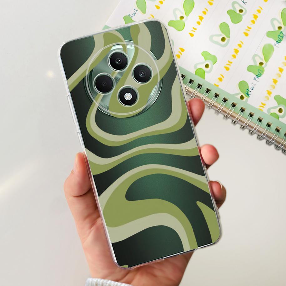 Чехол для Oppo Reno12 F CPH2637 Ударопрочный Чехол Милый Мультяшный Кот Мягкий Тонкий Прозрачный Чехлы для Телефона Для OPPO Reno 12F 4G CPH2687 Fundas