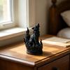 3D-печатная скульптура Сердце Волка Темное Пламя Символический Декор с Хардкорной Аурой, Экологичный PLA Статуэтка для Офиса Домашний Декор для Гостиной и Полки