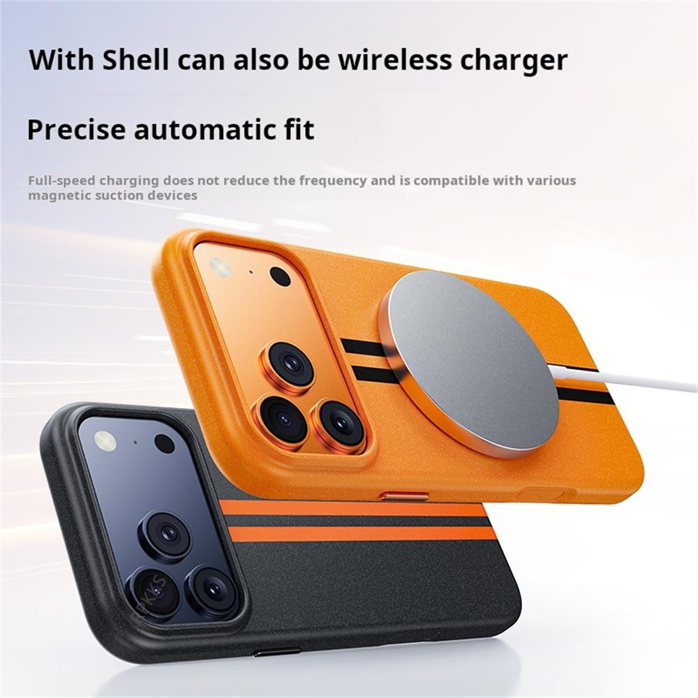 Hybrid Rock Sand Texture For Magsafe Magnetic Phone Case For Iphone 17 16 Pro Max Soft Silicone Frame Fine Grit Hard Back Cover
