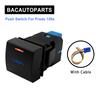 12V Blue Orange Light Latching Momentary Push Switch 22 X 22mm For Toyota Prado 150 Series Camry Hiace Corolla RAV4 Land Cruiser