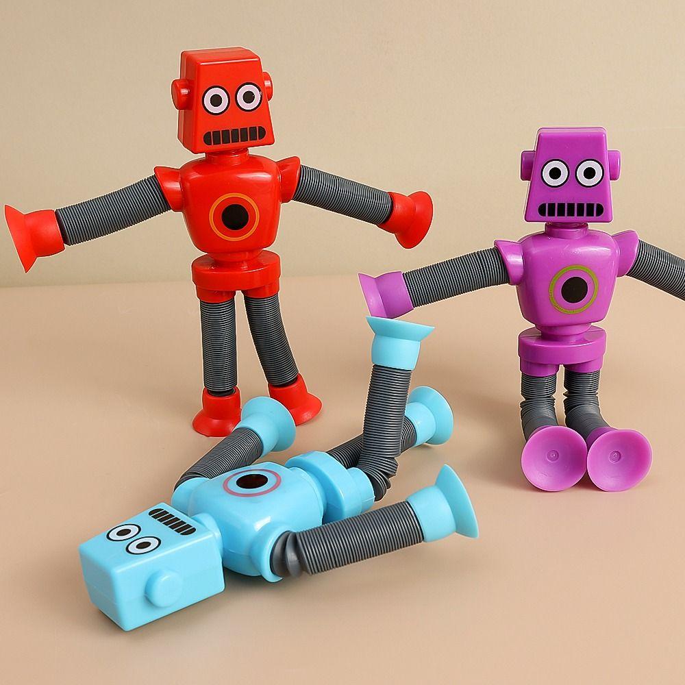Робот с подвижными суставами Montessori, Сенсорная игрушка Pop Tubes, Игрушки-антистресс, Телескопическая присоска