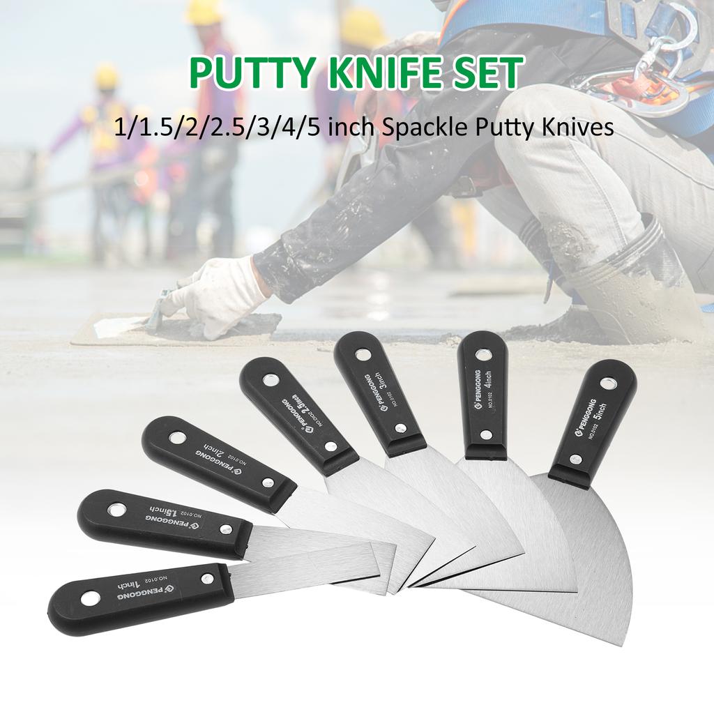 Набор шпателей PENGGONG, 7 шт. (11.522.5345 дюймов) Ножи для шпаклевки Металлические скребки Putty