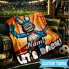 1PC Custom Name Five Nights horror Theme Throws Blanket Flannel Blankets for Couch Bed Gifts for Men Women Travel Picnic Christmas fan Gifts