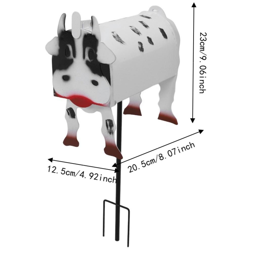 13pcs Ample Inner Space Cow Mailbox Cover Iron Farm Novelty Mailbox Animal Mailbox Outdoor Use