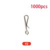 Oem 1000pcs Stainless Steel Quick Lead Snap Bait Weight Swivel Hook Tackle Gear Connector For Hanging Fishing Sea Accessories