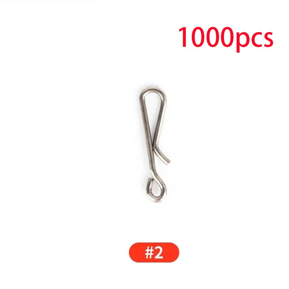 Oem 1000pcs Stainless Steel Quick Lead Snap Bait Weight Swivel Hook Tackle Gear Connector For Hanging Fishing Sea Accessories