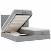 Cadre de lit avec matelas - Maison Exclusive - Gris clair - 160 x 200 cm - Rangement ottoman hydraulique