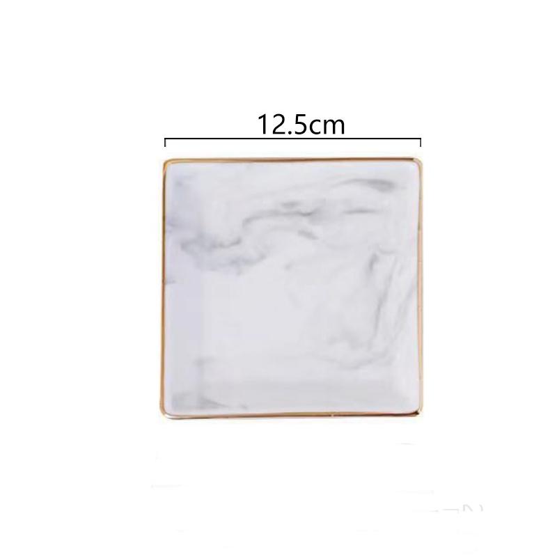 Креативная мраморная керамическая тарелка тарелка для десерта еда тарелка ювелирное кольцо ожерелье блюдо поднос