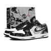 Air Jordan 1 CNY Лошадь Низкие Винтажные Баскетбольные Кроссовки Мужские Черно-Белые 553558-040(Team1851--SBOX)