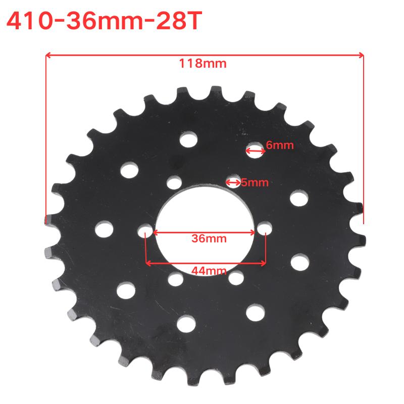 410 Chain Sprocket 18T/22T/25T/28T Fixed Gear Sprocket suitable for electric scooters bicycles motorized bikes and pit bike