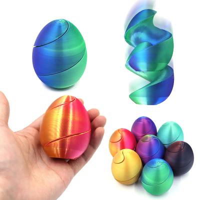 Новая 3D-печать Спиральные яйца Невозможный шаттл Игрушки Сквозная скульптура Мини-воронка Нить Иллюзия Домашний настольный декор Игрушка-непоседа