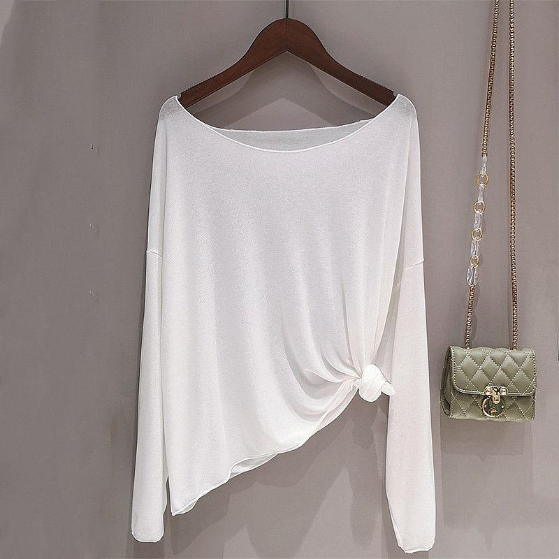 Солнцезащитная футболка женская летняя тонкая солнцезащитная куртка с капюшоном свободная рубашка с длинным рукавом верхняя часть