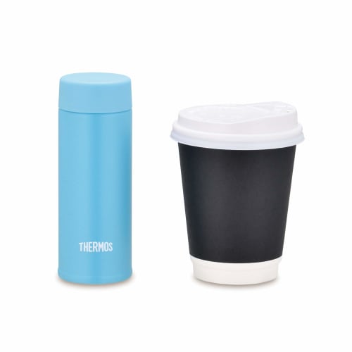 Thermos Карманная кружка с вакуумной изоляцией, 120 мл, Светло-голубая, JOJ-120 LB (Модель малой вместимости)