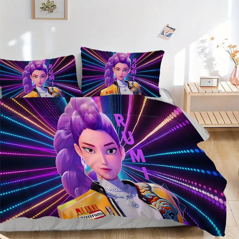3Pcs Neon Lights Adventure Bedding Sets For All Sizes New 3D Printed Bed Cover Comforter Duvet Cover Pillowcase Bedroom Decoration